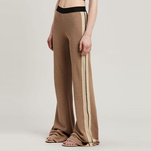 Custom Women's Flare <b>Pants</b> High Stretch Bell Bottoms Flare Overlap Wide V-shaped Stretchy Women Flared Trousers - Product Image 3