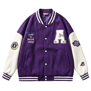 เสื้อแจ็คเก็ตวาร์ซิตี้สีม่วง Apex Crest Apparel รุ่น Unisex ผลิตจากผ้าแคนวาสที่เป็นมิตรต่อสิ่งแวดล้อม ระบายอากาศได้ดี เหมาะสำหรับฤดูหนาว - Product Image 1