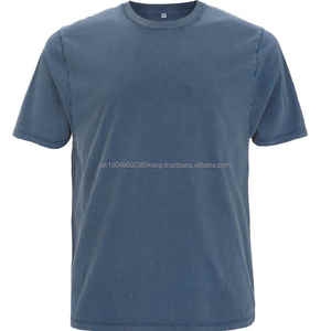 Camiseta Lisa de Manga Corta con Cuello Redondo 100% Algodón de Alta Calidad para Hombre, Impresión de Logotipo Personalizado con Método Digital - Product Image 1