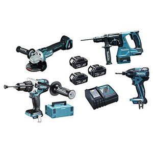 Cordless Power <b>Tool</b> Combo Kit 4-Piece 18V 5Ah Lithium Ion Battery Heavy Duty <b>Tool</b> <b>Set</b> - Product Image 1