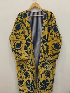 เสื้อแจ็คเก็ตบลูซองปักลายกำมะหยี่ซูซานีสำหรับผู้หญิง ลายดอกไม้ พิมพ์ลายฟล็อค ระบายอากาศได้ดี น้ำหนักเบา หนา เหมาะสำหรับฤดูหนาว ดีไซน์หรูหรา - Product Image 1