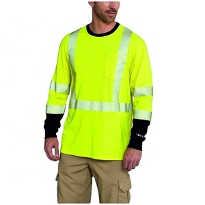 Camisetas de Seguridad Reflectantes para Construcción, Unisex, Alta Visibilidad, Ropa de Trabajo, Camiseta Deportiva de Manga Larga, Personalizada, de Algodón, con Transferencia Térmica - Product Image 4