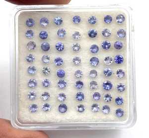 Pierre précieuse naturelle tanzanite ronde facettée, 2,5 mm, calibrée, bleue, pour la fabrication de bijoux, fournisseur en gros - Product Image 6