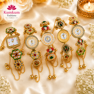 Reloj Pulsera Ghungroo Étnico Kashmirí Chapado en Oro Premium Hecho a Mano para Mujer, para Año Nuevo Chino, Navidad, Diwali, Bodas y Fiestas - Product Image 1