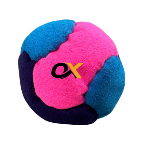 Custom Logo <b>Hacky</b> <b>Sack</b> Footbags PU Synthetic Suede Toy Balls with Multiple Panels and Plastic Pellets Filling - Product Image 1