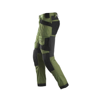 Men's Green <b>Work</b> <b>Pants</b> Polyester Abrasion Resistant <b>Cargo</b> Style with Reinforced Knees and Multiple Pockets - Product Image 4