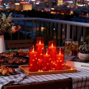 Set di 12 Candele LED Senza Fiamma con Timer, Atmosfera Romantica, Decorazione per la Casa, Candele Acriliche Stabili con Effetto Tremolante - Product Image 3