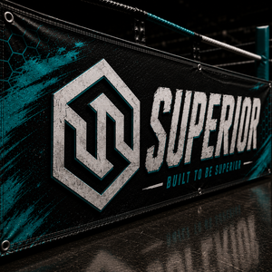 Professional Boxing Ring Branding <b>Banner</b> with High Resolution Graphics Printed Fabric Boxing <b>Banner</b> Blue And Black <b>Banner</b> - Product Image 4