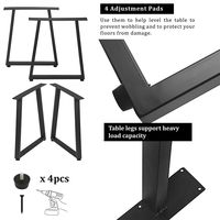 Pieds de table en fonte et acier au design moderne pour cuisine extérieure, hôtel, restaurant, bureau, banc, café, salle à manger, meubles, pieds en métal