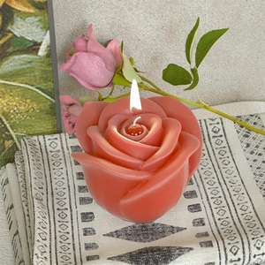 Rose Bud Aromatherapy Flower Candle Gypsum <b>Resin</b> Candle Silicone <b>Mold</b> - Product Image 3