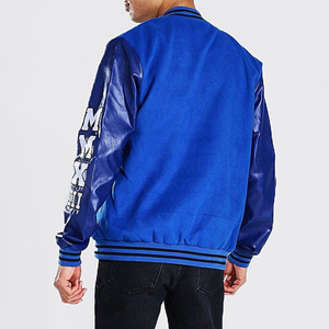 Formal Varsity <b>Jacket</b> Front Logo Breathable Windproof Stand Collar Polyester/Cotton Reflective Customizable Colors Designs <b>Men's</b> - Product Image 4