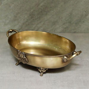 Artículo de decoración del hogar personalizado más vendido, frutero ovalado de latón llamativo único, decoración de Ramadán de Navidad de aluminio, venta completa - Product Image 2