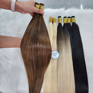 Bone Straight Vietnamese Hair Super Double Drawn Bundles Human Hair <b>Extensions</b> <b>Cheap</b> Wholesale Bulk 100% Dyed Women Hair Hair - Product Image 5