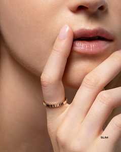 Anillo de Boda de 2mm o 5mm, Oro Sólido de 10k, 14k, 18k, Acanalado, Minimalista, de Lujo, Apilable, para Uso Diario, Joyería Fina para Mujer, Precio de Fábrica - Product Image 6