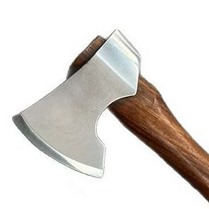 Strong Build Mini <b>Axe</b> With Premium Steel Head And Natural Wooden <b>Handle</b> For Outdoor Camping Hiking Gardening Wood Cutting - Product Image 5