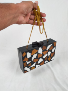 Bolso de Mano de Resina de Excelente Diseño, Hermoso Aspecto, para Fiestas, Bolso de Mano de Resina para Mujer y para Bodas, Artesanía de Resina - Product Image 4