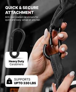 Sangles de musculation pour soulevé de terre, antidérapantes, avec support de poignet et logo personnalisé - Product Image 4