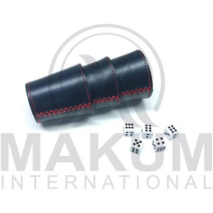 Gobelet à dés de luxe en cuir/PU durable, écologique, fait main et personnalisé avec logo sur mesure - Product Image 3