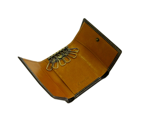 Top Quality Castello Unisex Key Holder <b>Wallet</b> Genuine Cowhide Vegetable Tanned Leather S/Snap New Release 5 Colors Polyester - Product Image 2