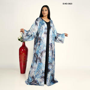 Abaya Moderna de Satén, Tipo Cárdigan, Ligera, Ecológica, Antiarrugas, Larga hasta el Suelo, Elegante y Modesta, para Mujer - Product Image 6