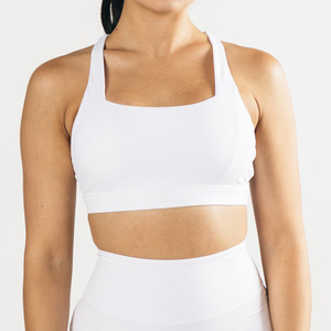 Women Breathable Gym Clothing High Windproof Backless Crop Sports Bra Beautiful Bra Workout Yoga Spandex Polyester Designed - Product Image 1