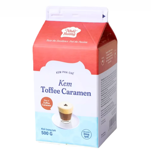 ครีมเทียมฮาลาลสำหรับเครื่องดื่ม กาแฟ และชานม รสคาราเมลท๊อฟฟี่  ขายดี ผลิตตามสั่ง แบรนด์ส่วนตัว ขายส่ง ขนาด 500 กรัม - Product Image 1