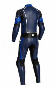 Combinaison de moto en cuir une pièce pour équipe d'entreprise |   Bleu marine |   Fabricant OEM ODM |   Qualité de conception haut de gamme |   Vêtements de course - Product Image 3