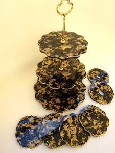 Support à gâteau en résine écologique fait main, 2 pièces, pour table de dessert de mariage, décoration d'événements, forme personnalisée, passe au lave-vaisselle, artisanat - Product Image 5