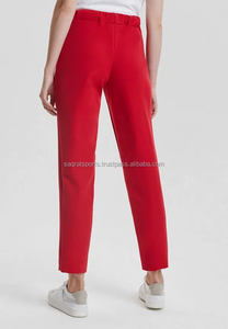 Pantalon en lin pour hommes au Bangladesh Vente en gros personnalisé décontracté mince couleur unie léger taille élastique jambe droite pantalon - Product Image 2