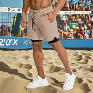 Pantalones cortos de gimnasio para hombre 2 en 1 de compresión de secado rápido para correr pantalones cortos de entrenamiento con cintura ajustable - Product Image 6