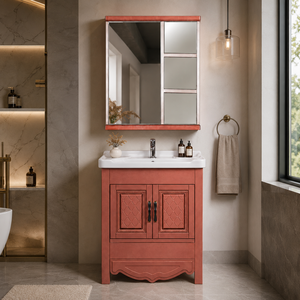 Modern PVC Eco-Friendly Bathroom Vanity Set Ceramic Basin Smart Mirror Water-Resistant Illuminated Design <b>Kitchen</b> Warehouse - Product Image 5