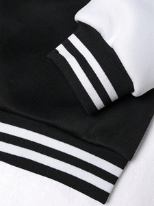 เสื้อแจ็คเก็ตวาร์ซิตี้ผู้หญิงแบบสั่งทำ เสื้อแจ็คเก็ตเลตเตอร์แมนปักลาย เสื้อแจ็คเก็ตเบสบอลลำลอง สไตล์สตรีทแวร์ เสื้อแจ็คเก็ตสไตล์วิทยาลัย - Product Image 6