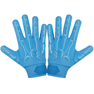 Unisex Breathable <b>Nylon</b> Full Finger Gym Gloves with Skeleton Pads <b>Hook</b> and Loop Closure - Product Image 1