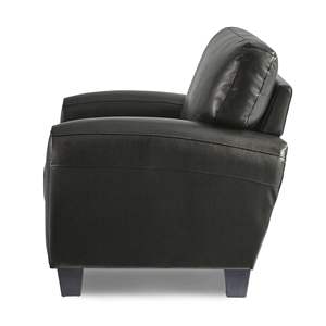Modern <b>Retro</b> Styling 1pc Black Faux Leather Cover Living Room <b>Chair</b> Modern Home Furniture - Product Image 4