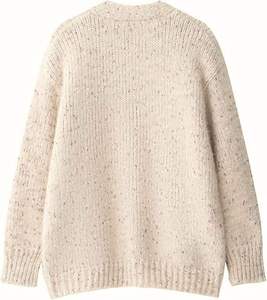 Pull en tricot épais surdimensionné pour femmes, pull chaud d'hiver, coupe ample élégante pour femmes - Product Image 5
