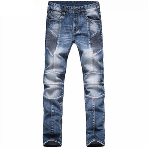 Custom Men's Breathable Windproof Sportswear -<b>Lined</b> Motorcycle <b>Jeans</b> Armored Denim Pants with Protective Padding - Product Image 4