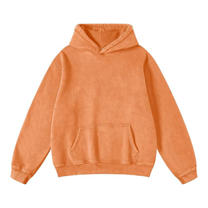 OEM Men Winter Hoodies Heavyweight Cotton Fleece Acid <b>Wash</b> Oversized Streetwear Custom Logo - Product Image 3