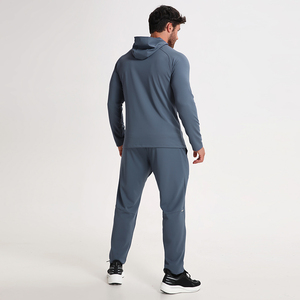 Conjunto Deportivo de Sudadera y Pantalones Deportivos Unisex para Invierno, Sudadera con Capucha y Pantalones Deportivos de Felpa de Algodón Sólido para Hombre - Product Image 2
