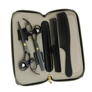 Kit d'outils de coiffure professionnels pour salon de barbier, ciseaux de coiffure à effiler très demandés avec manche en acier inoxydable, type beauté - Product Image 1