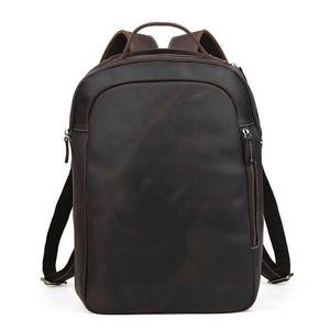 Oversized Waterproof Leather <b>Backpack</b> Anti-Theft Vintage Laptop Rucksack Genuine Leather Rucksack LBP-0376 - Product Image 1