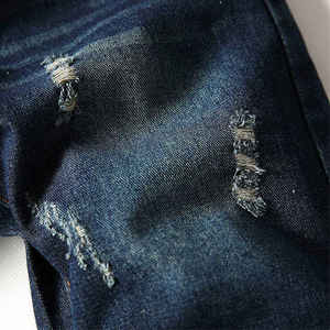Low MOQ Men's Mid Waist Baggy Denim Shorts Casual Wear 100% Cotton Breathable Embroidered Summer - Product Image 3