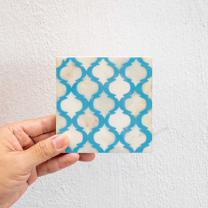 Posavasos Cuadrado de Lujo Hecho a Mano con Incrustaciones de Hueso, Ecológico, de 5mm/6mm, para Té y Café - Product Image 4
