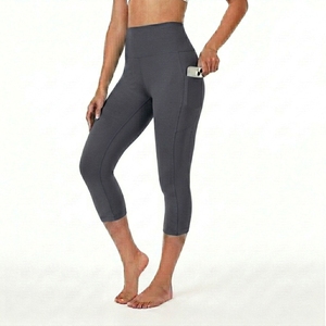 <b>Women</b> Tummy Control Pocket Leggings Stretch Fitness Pants <b>Women</b> Quick Dry Pocket Leggings Lightweight Sportswear - Product Image 2