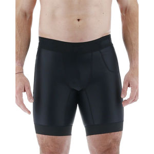 Shorts de compression pour hommes en coton écologique, idéaux pour la gym et la course, au meilleur prix d'usine, design uni personnalisé avec motif uni - Product Image 1