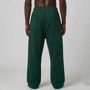 Custom Wide Leg Sweatpants Heavyweight Cotton Fleece Relaxed Fit Drawstring <b>Joggers</b> Casual Streetwear <b>Loose</b> Fit Pants For <b>Men</b> - Product Image 2
