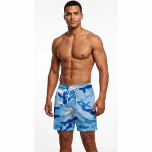 Dry Camo Print Beachwear Summer Mesh Swim Trunks for <b>Men</b> and Tie-Side <b>Bikini</b> for Women - Product Image 6