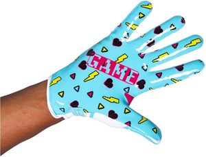 Elite American Football Gloves Custom Team Logo <b>Sticky</b> Palm Football Gloves Wholesale Sports Gear Supplier - Product Image 3