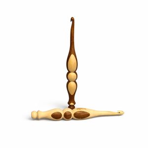 Handcrafted Soft Wooden <b>Crochet</b> Hooks <b>Set</b> Ergonomic Carved Design Eco-Friendly Natural Wood Yarn Hooks (3mm-15mm) for DIY - Product Image 4