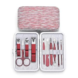 MORJE Surgical 10 In 1 Stainless Steel <b>Nail</b> <b>Kit</b> With Case Portable Manicure Tools For Adults Classic Style Red Handle - Product Image 2