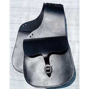 Sac de selle en cuir véritable usiné à la main avec logo personnalisé Sports d'équitation Fournitures équestres Sacs de selle pour sauter Produits pour chevaux - Product Image 1